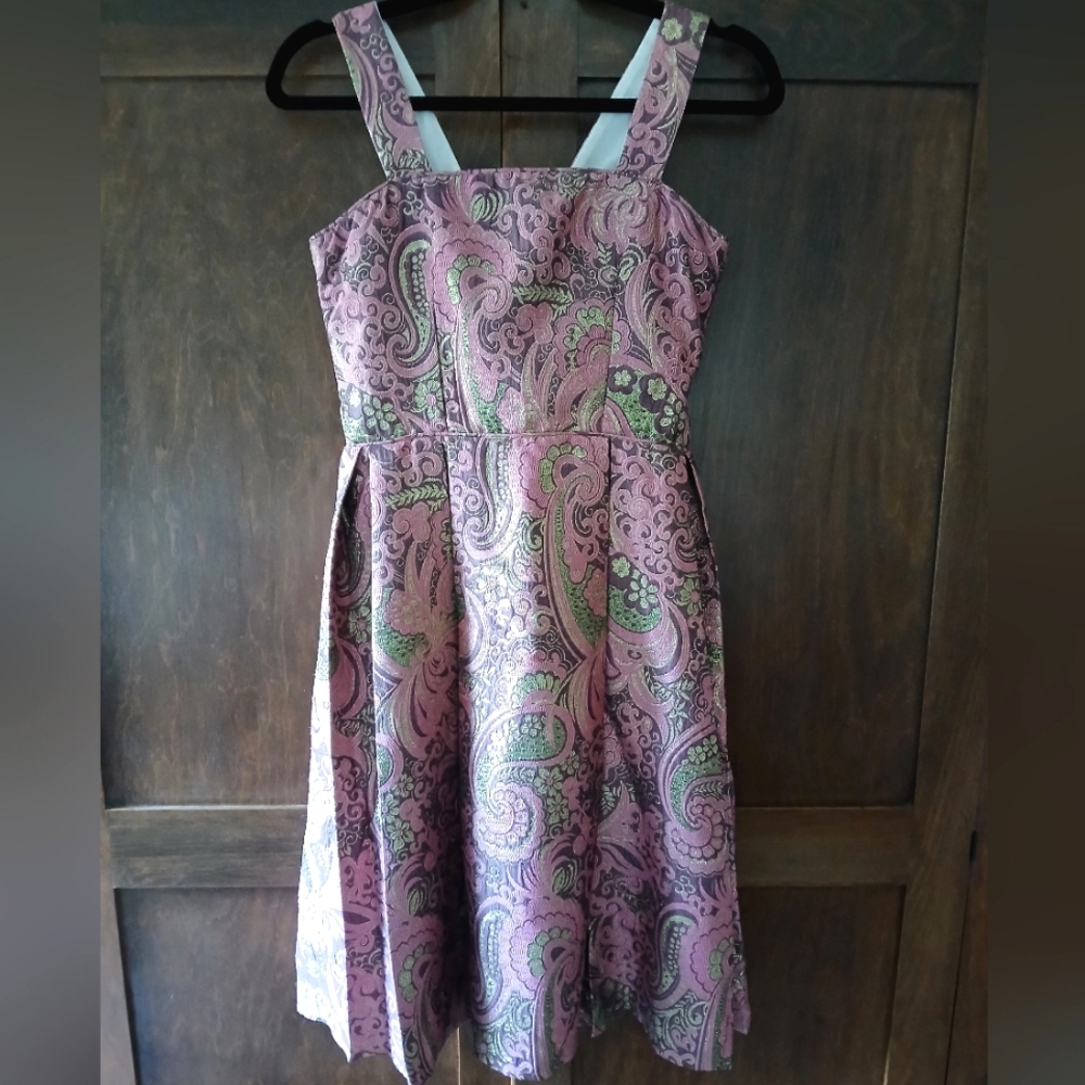 Paisley Pink and Green Girls Dress
